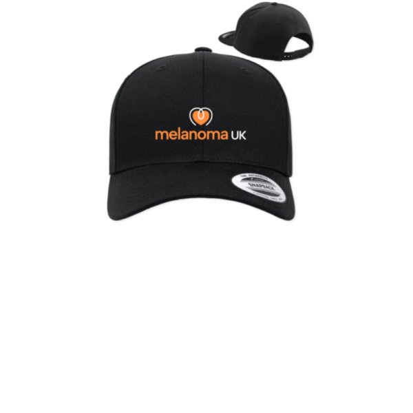 Baseball Cap in black with Melanoma UK Logo